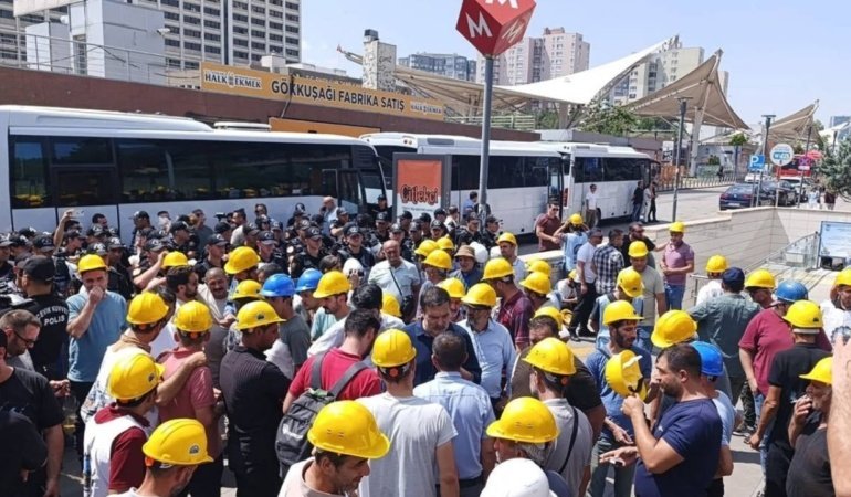 Madenciler 15. günde holding patronuna seslendi: 21 kilometrekare tapulu arsandan birini satsan alacaklarımızı ödersin
