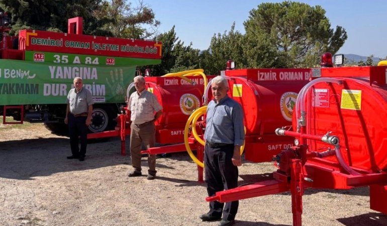 Yangınlara hızlı müdahale dönemi: Demirci’ye 3 tonluk yangın tankerleri