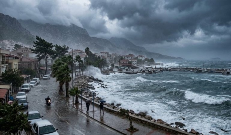 Harita kırmızıya döndü! Meteoroloji’den sel, fırtına ve su baskını uyarısı